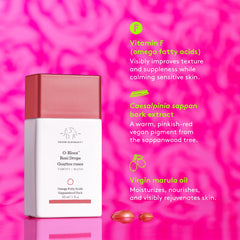 Drunk Elephant O-Bloos Rosi Drops – Couleur rosée qui peut sublimer le teint sans parfum.