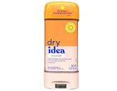 Dry Idea Advanced Dry Powder Fresh Gel 3-ounce bottle showing clear formula for no white marks