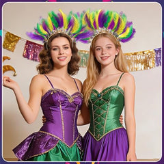 DTOFOOT accessoire cheveux plumes et strass, pour une allure festive durable