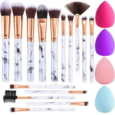Ensemble DUAIU de pinceaux maquillage marbre pour une application fluide et professionnelle