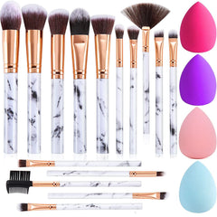 Ensemble DUAIU de pinceaux maquillage marbre pour une application fluide et professionnelle