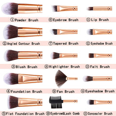 Pinceau kabuki DUAIU marbre synthétique pour un rendu poudré uniforme