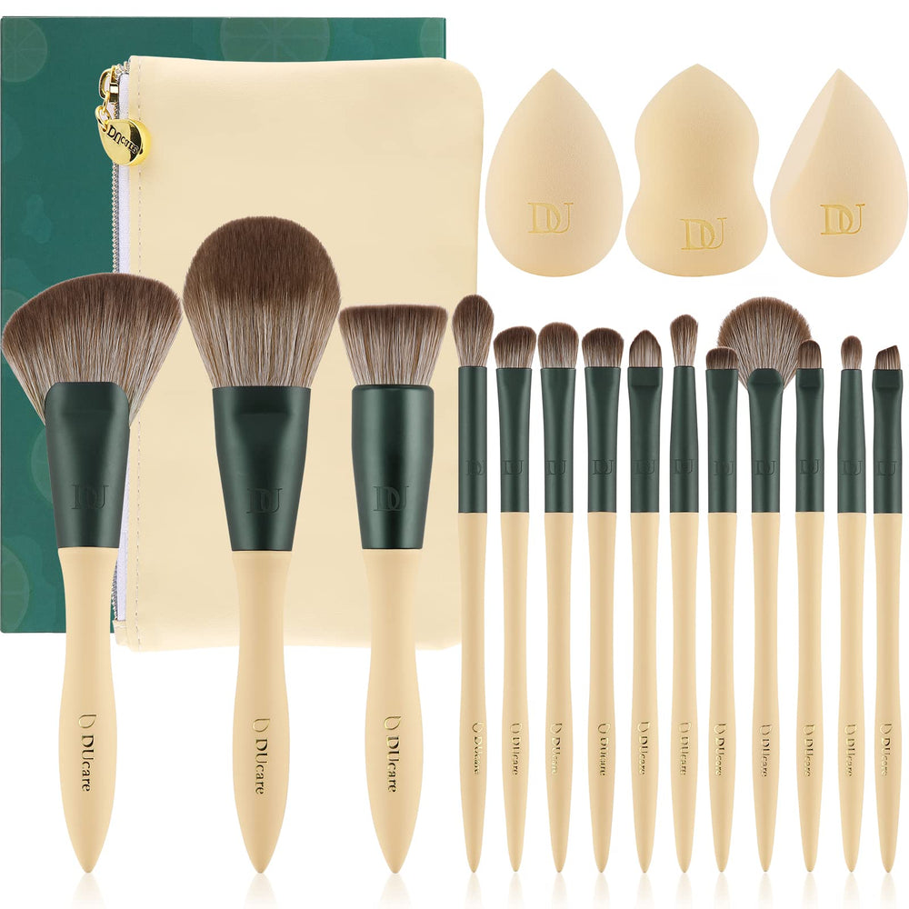 DUcare ensemble-pinceaux-maquillage-serie-citron-vert, fini doux et uniforme à chaque utilisation.