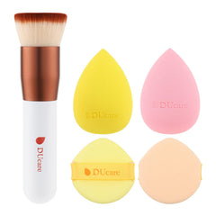 DUcare pinceau fond teint kabuki plat, application uniforme et rapide.