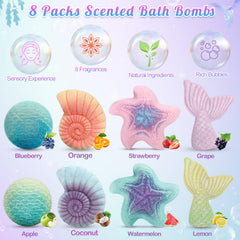 Duchong bombes de bain coffret cadeau – 8 pièces, surprise amusante.
