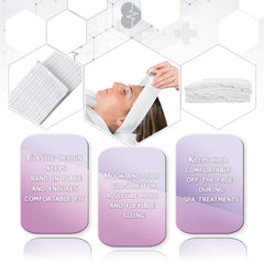 Dukal bandeaux spa jetables blancs, propreté assurée et confort lors des soins du visage.