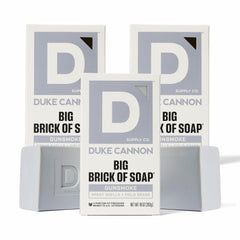 Duke Cannon Gun Smoke: savon barre 10 oz au parfum bois-bourbon-cuir, rafraîchissant