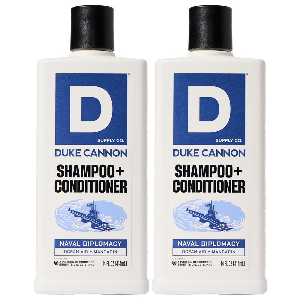 Duke Cannon Naval Diplomacy 2-en-1: bouteille pratique pour cheveux propres