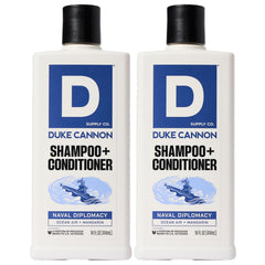 Duke Cannon Naval Diplomacy 2-en-1: bouteille pratique pour cheveux propres