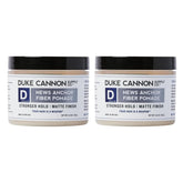 Duke Cannon News Anchor Pomade Pack: tenue forte et fini mat, parfum cédré-santal.