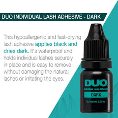 DUO Adhésif Cils Indiv Noir – tenue longue pour extensions