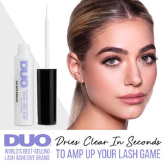 DUO rosewater biotin adhesive brush-tip enables precise application