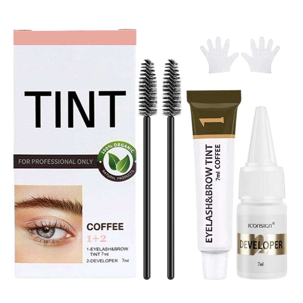 Duoffanny Lash Color Kit teinte cils et sourcils marron foncé pour un naturel durable.