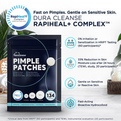 Patch visage trois tailles, Dura Cleanse, ciblage précis des imperfections.