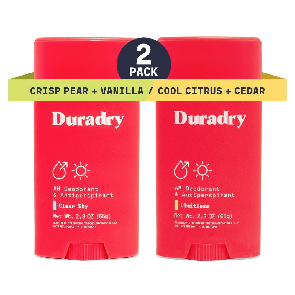 Duradry stick-antiperspirant: application rapide et fraîcheur durable tout au long de la journée.