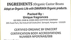 Dwaraka huile de ricin bio, soin peau: hydratation et éclat naturel.