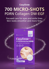 DWEasyDerm PDRN Patch sous les yeux en action pour hydratation ciblée.