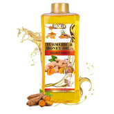 Huile Curcuma DYALE, bouteille élégante, hydratation légère pour visage et corps.