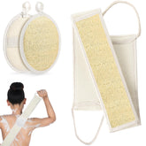 DYMTOP éponge loofah dos rond, exfoliation naturelle pour le dos.