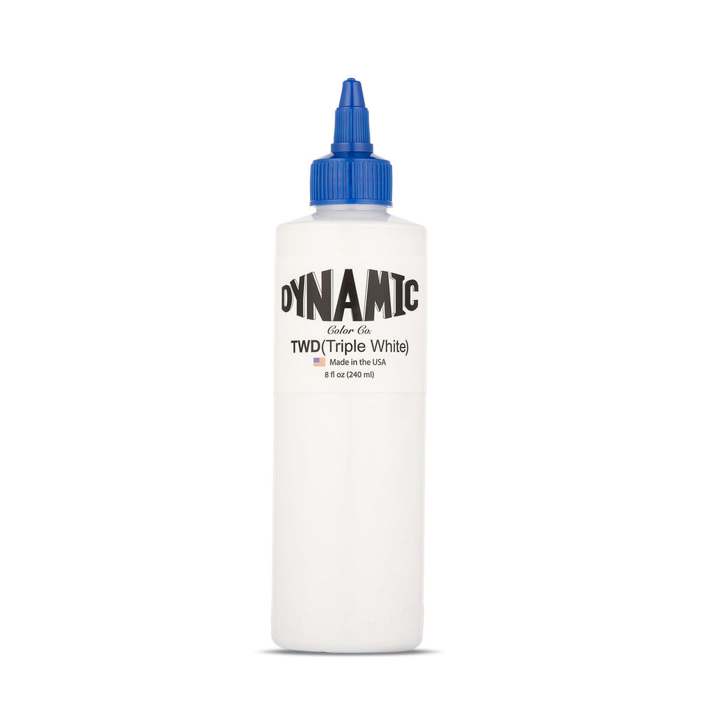 Dynamic Color Co encre tatouage blanc triple, bouteille de 8 oz prête à l'emploi.