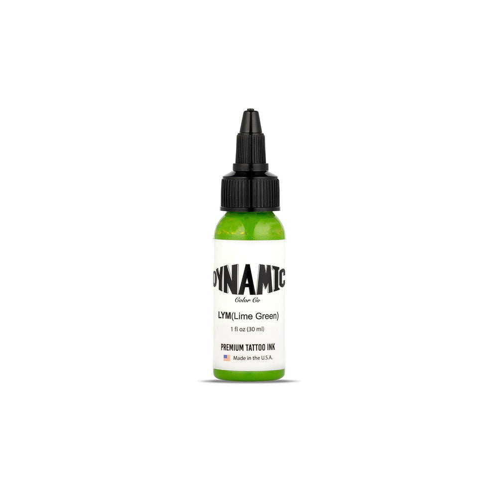 Dynamic Color Co encre tatouage vert citron en bouteille 1oz pour détails nets.