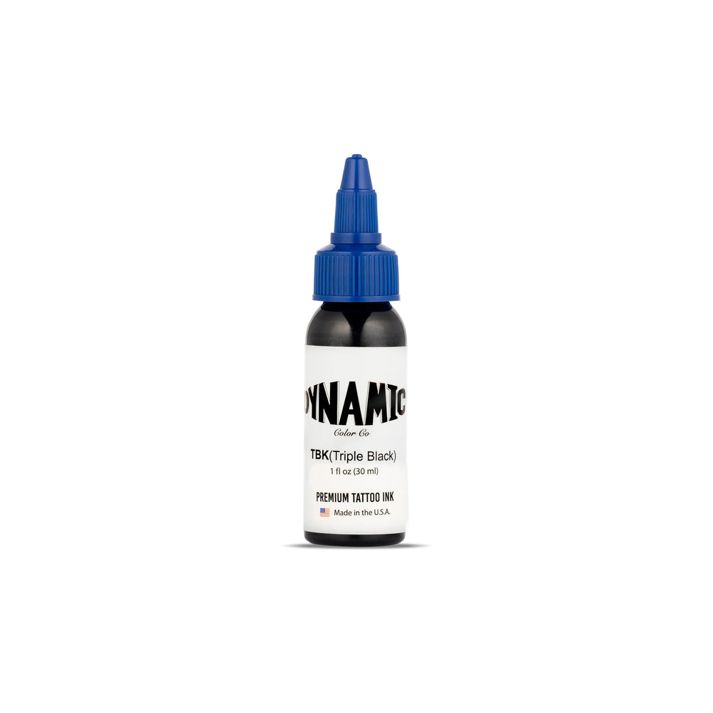 Dynamic Color Co Triple Black ink bottle front view for reliable lining and shading.