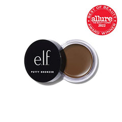 e.l.f. Putty Bronzer swatch soleil : couleur chaude et modulable pour teint doré.