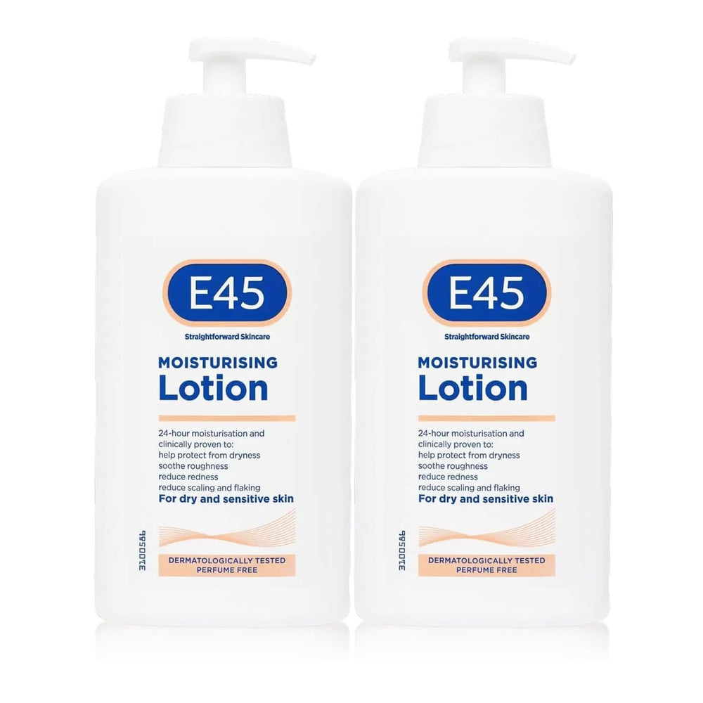 Lotion E45 pack de 2 pour le soin familial.