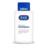 Shampooing dermatologique E45, bouteille 200 ml nettoie en douceur les cuirs secs
