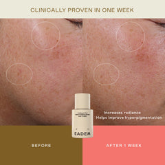 Pores affinés grâce au tonique EADEM Cashmere Peel.