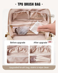 Poche TPU transparente EACHY pour pinceaux, nettoyage facile.