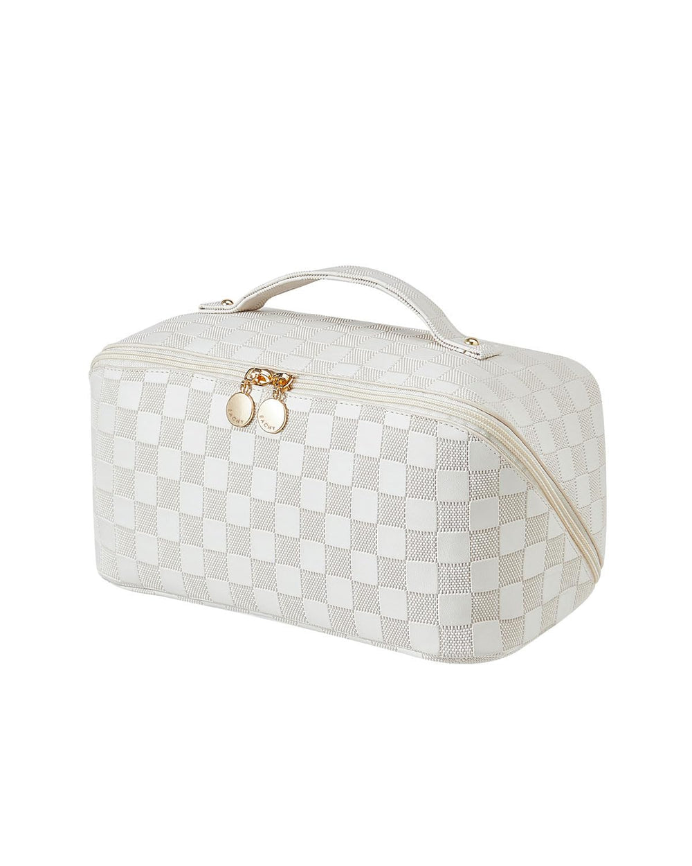 Eachy Trousse de maquillage de voyage ouverte plate pour tout voir d'un coup.