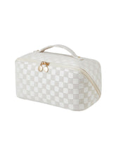 Eachy Trousse de maquillage de voyage ouverte plate pour tout voir d'un coup.