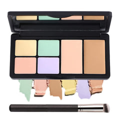 Palette correctrice d'Eakroo ouverte montrant les six teintes pour corriger le teint