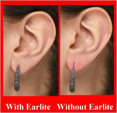 Patch invisible EarLite 240 étanche prêt à l’emploi sur le lobe.