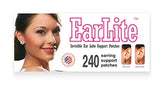 EarLite 240 patch invisible sur le lobe pour un port discret.