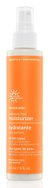 Earth Science Crème Visage Amande Aloe Sans Parfum pour hydratation légère.
