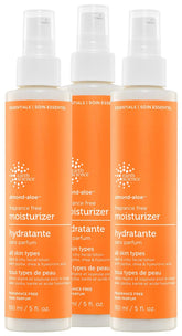 Earth Science crème hydratante amande aloe sans parfum, pack 3x147 ml, hydratation douce.