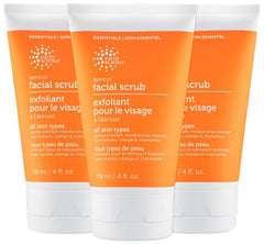 Earth Science Gommage Abricot – emballage triple pour routine pratique.