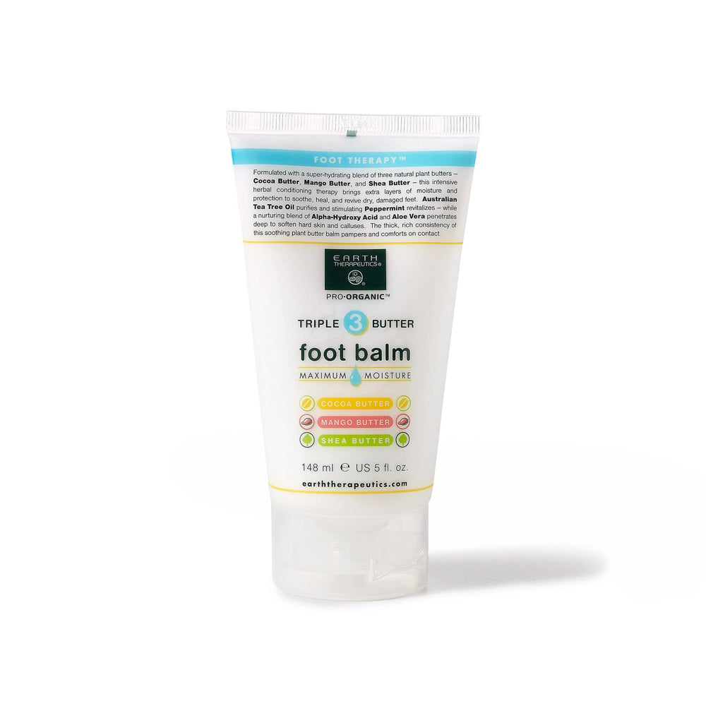 Earth Therapeutics baume-pieds triple-beurre texture riche pour hydratation