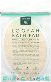 Earth Therapeutics Loofah Bath Pad – gant ovale pour nettoyer en douceur.