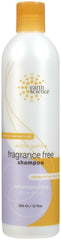 Earth Therapeutics Shampoo cheveux sensibles sans parfum, bouteille claire pour douceur nourrissante.