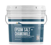 Earthborn Elements chamomille epsom sel dans un seau de 8 litres pour bain relaxant.
