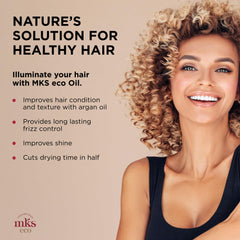 Earthly Body MKS Eco Oil Original - mains appliquant l'huile sur longueurs et pointes