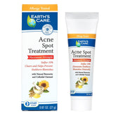 Earth's Care Acne Spot Treatment 10% sulfur cream tube for targeted blemish care