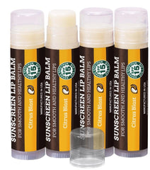 Earth's Daughter baume lèvres SPF 15 citron lot de 4 pour hydratation longue durée