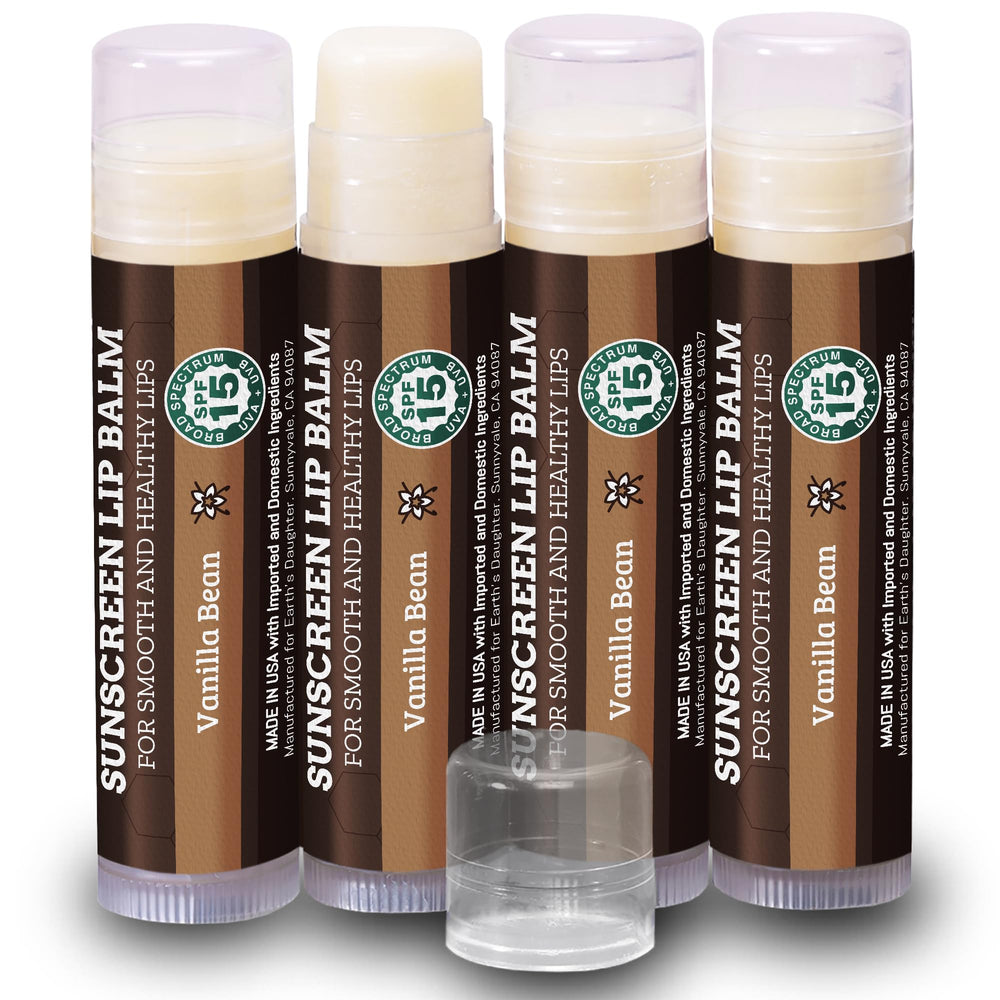 Earth's Daughter baume à lèvres SPF emballage 4 paquets, protection pratique.