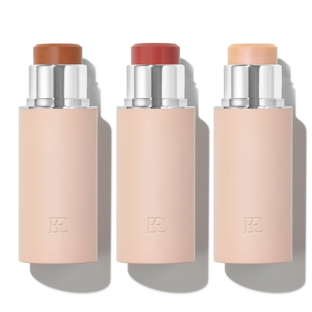 EarthsCure Glow Trio bronzer-stick : chaleur naturelle sans effort pour le teint.