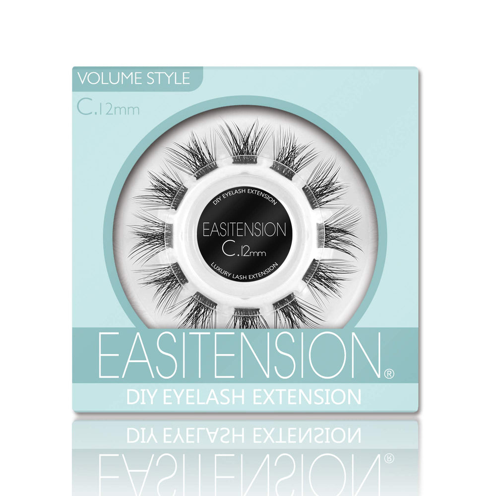 EASITENSION extension cils volume 12mm en ensemble pour un regard naturel.