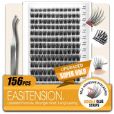 EASITENSION pack clusters auto-adhésifs 156 pièces faciles d'utilisation.